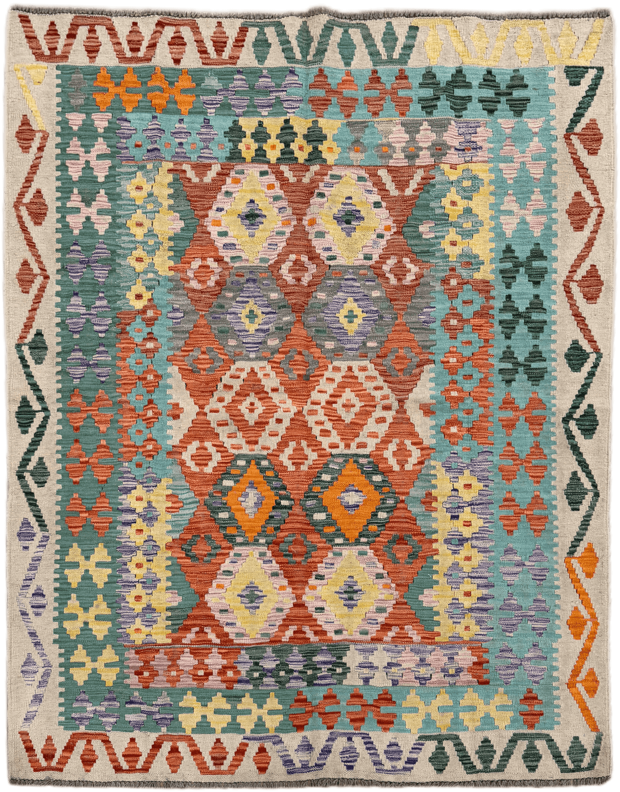 Chobi Kilim Rug - 198 cm x 155 cm