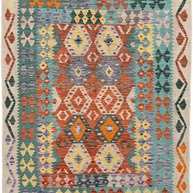 Chobi Kilim Rug - 198 cm x 155 cm