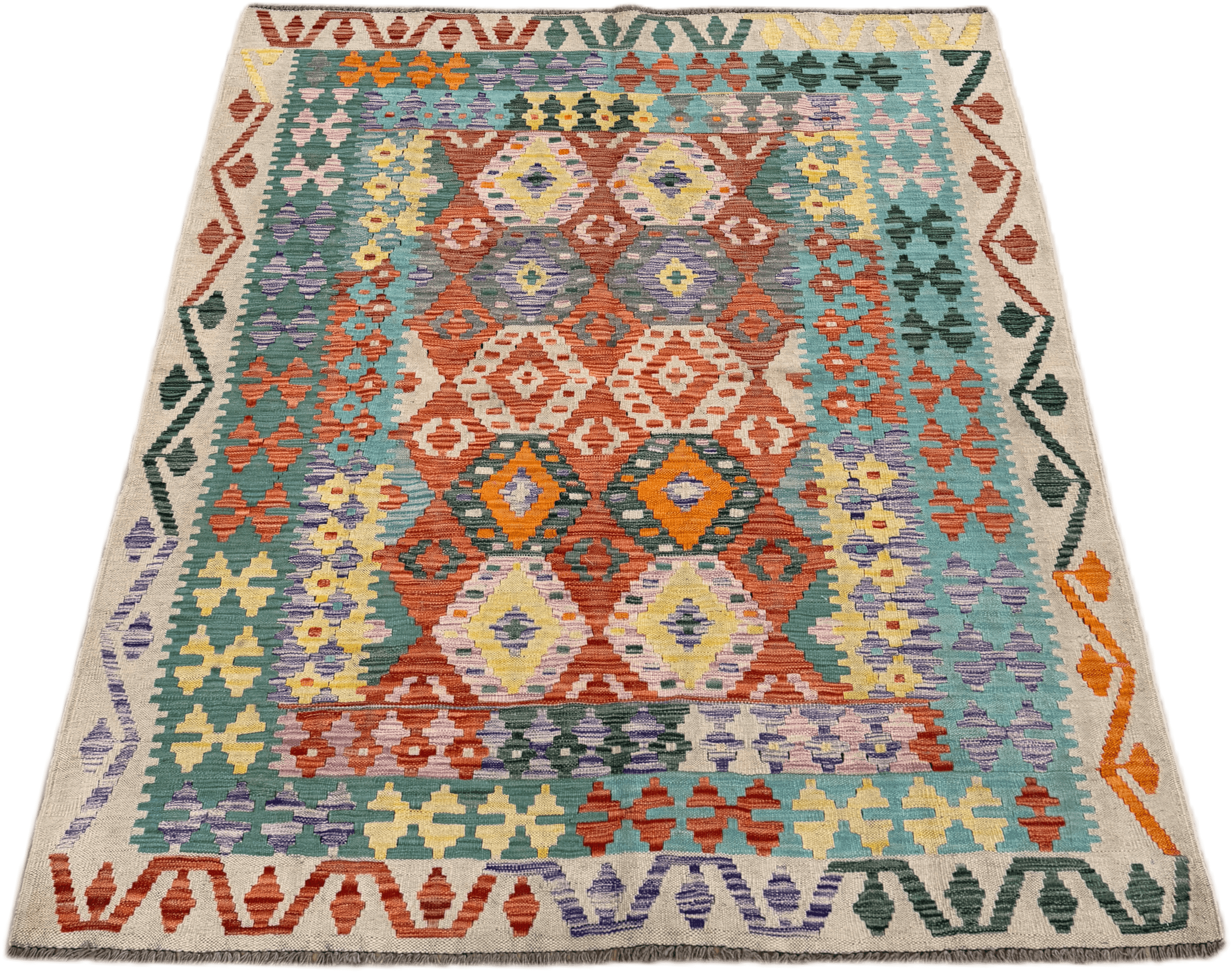 Chobi Kilim Rug - 198 cm x 155 cm