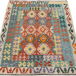 Chobi Kilim Rug - 198 cm x 155 cm