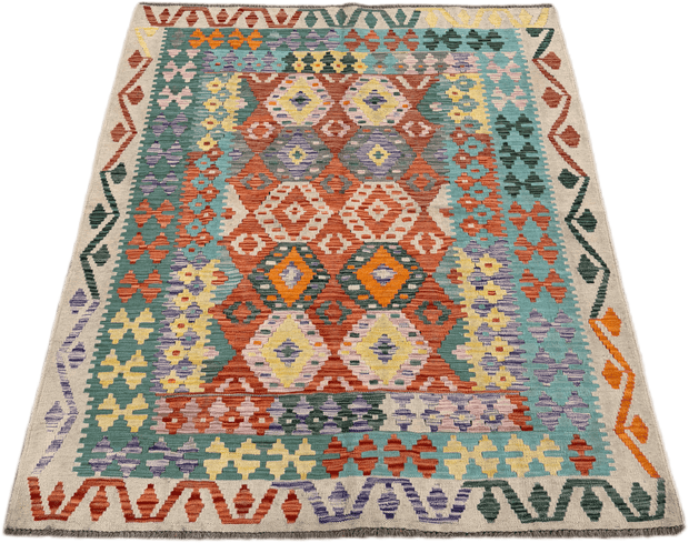 Chobi Kilim Rug - 198 cm x 155 cm