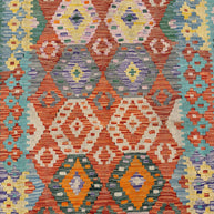 Chobi Kilim Rug - 198 cm x 155 cm