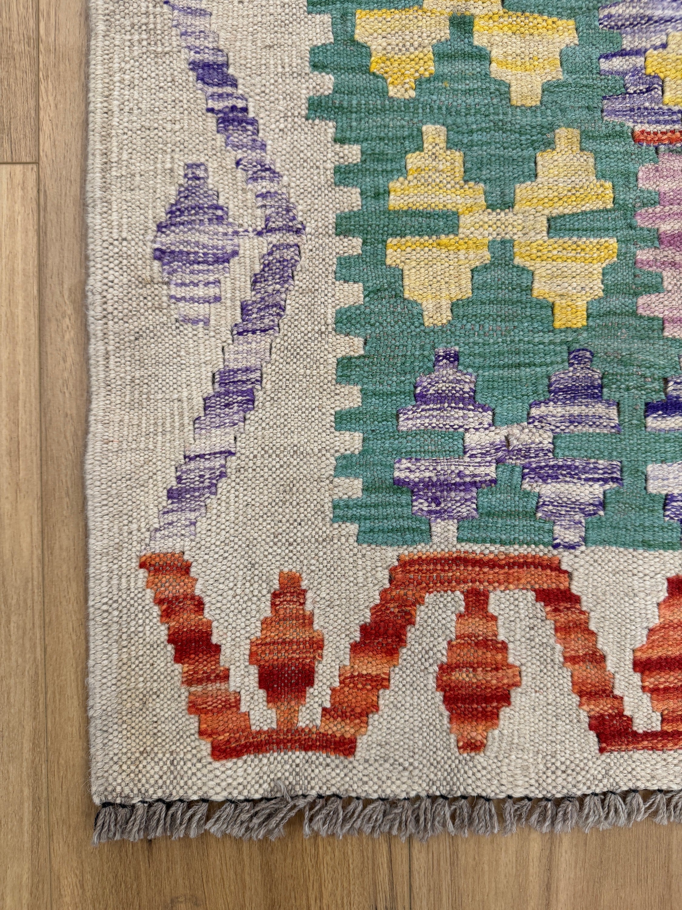 Chobi Kilim Rug - 198 cm x 155 cm