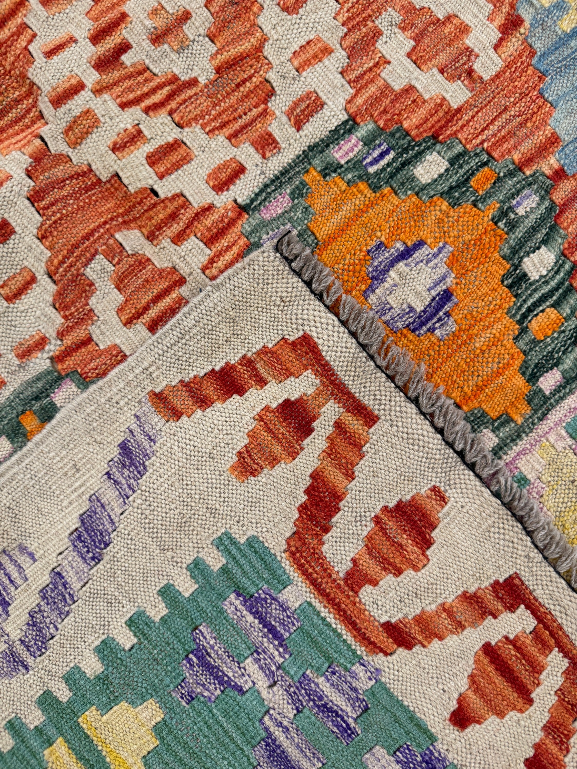 Chobi Kilim Rug - 198 cm x 155 cm