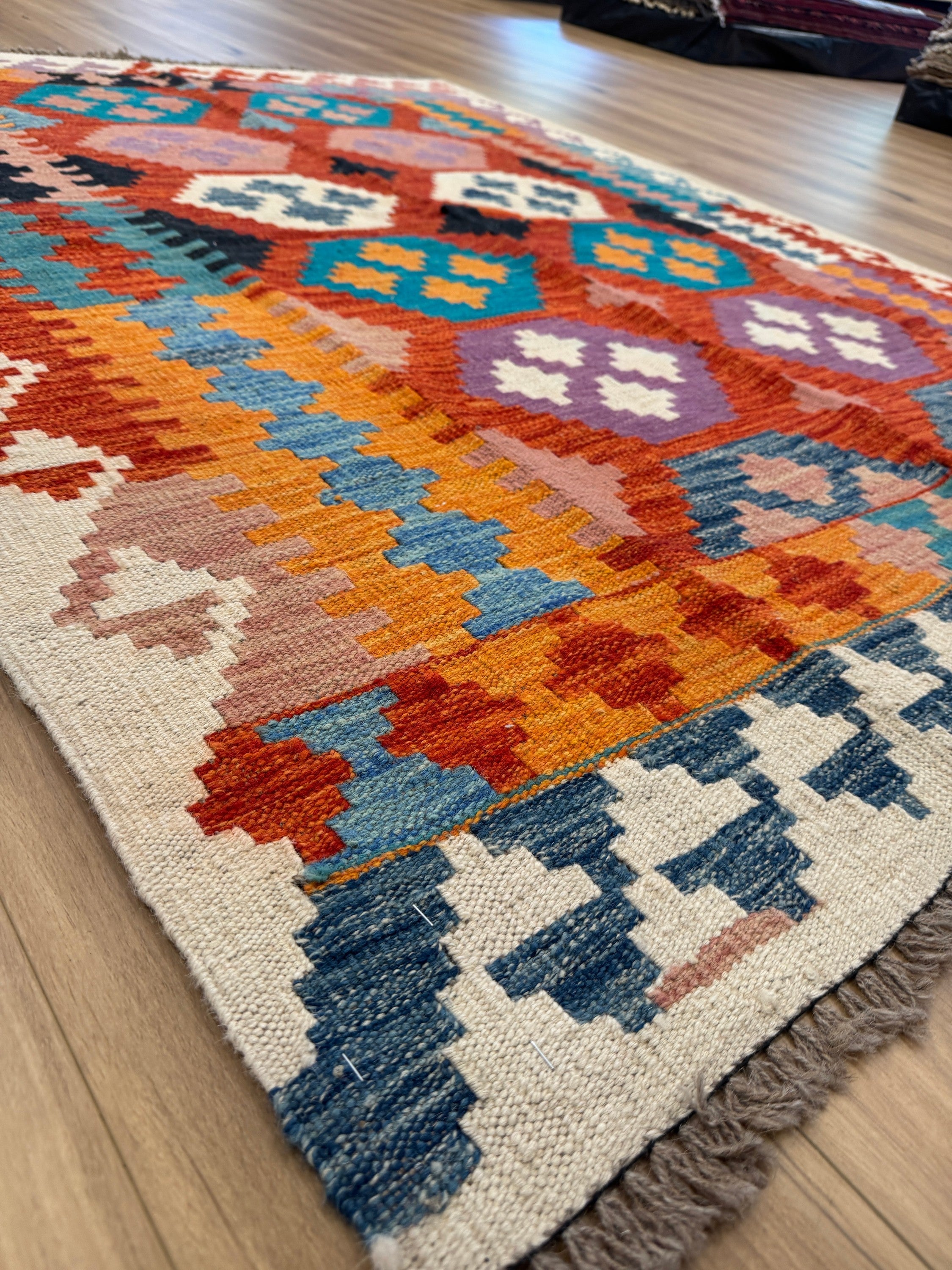 Chobi Kilim Rug - 192 cm x 148 cm