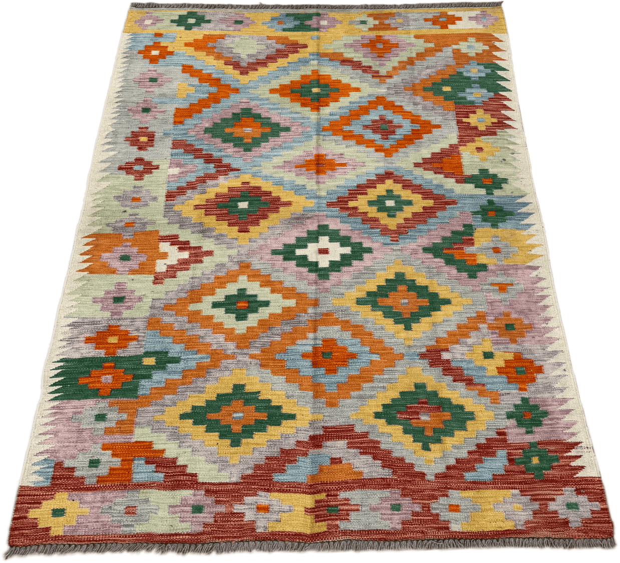 Chobi Kilim Rug - 204 cm x 138 cm
