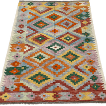 Chobi Kilim Rug - 204 cm x 138 cm