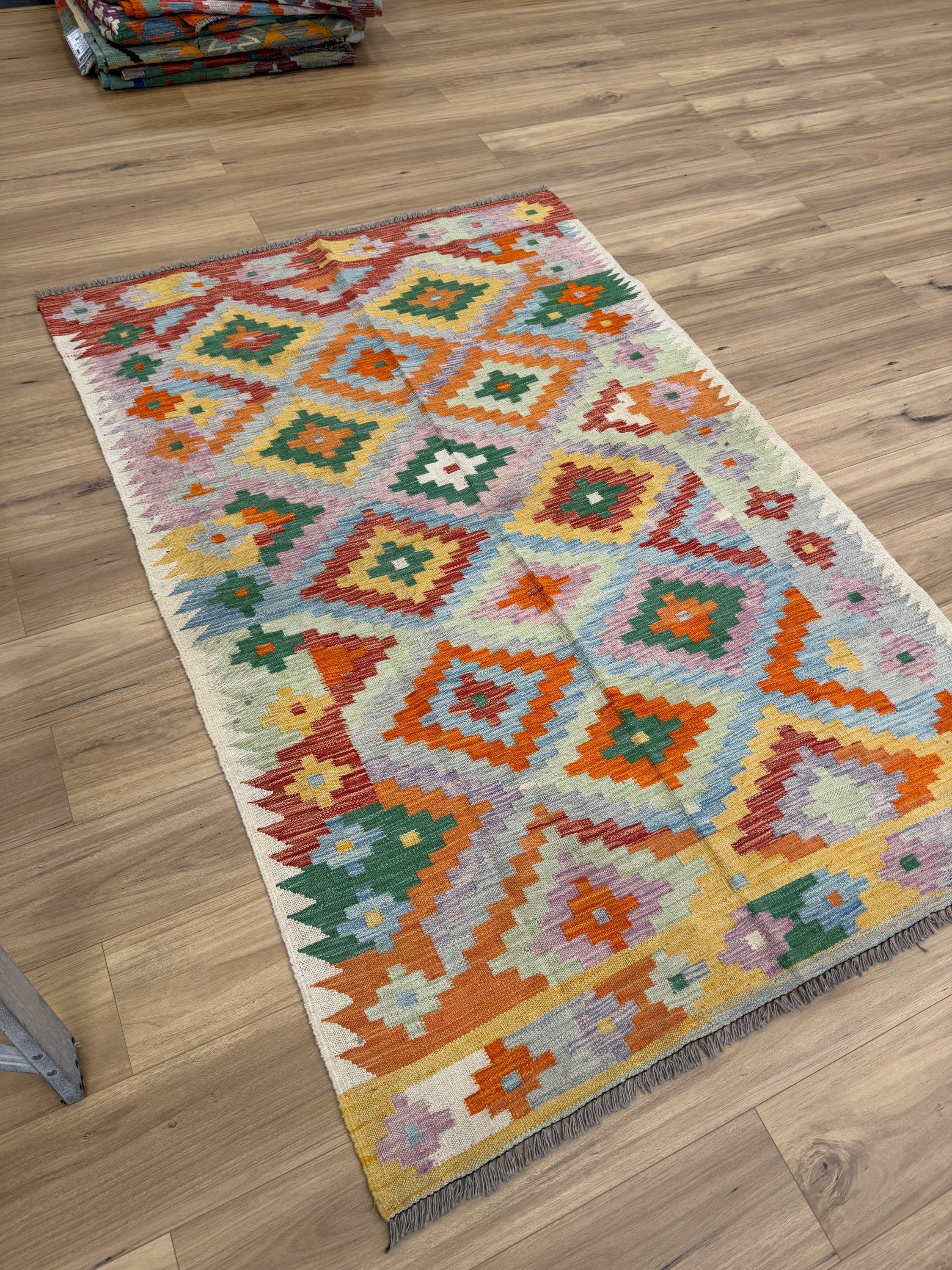 Chobi Kilim Rug - 204 cm x 138 cm