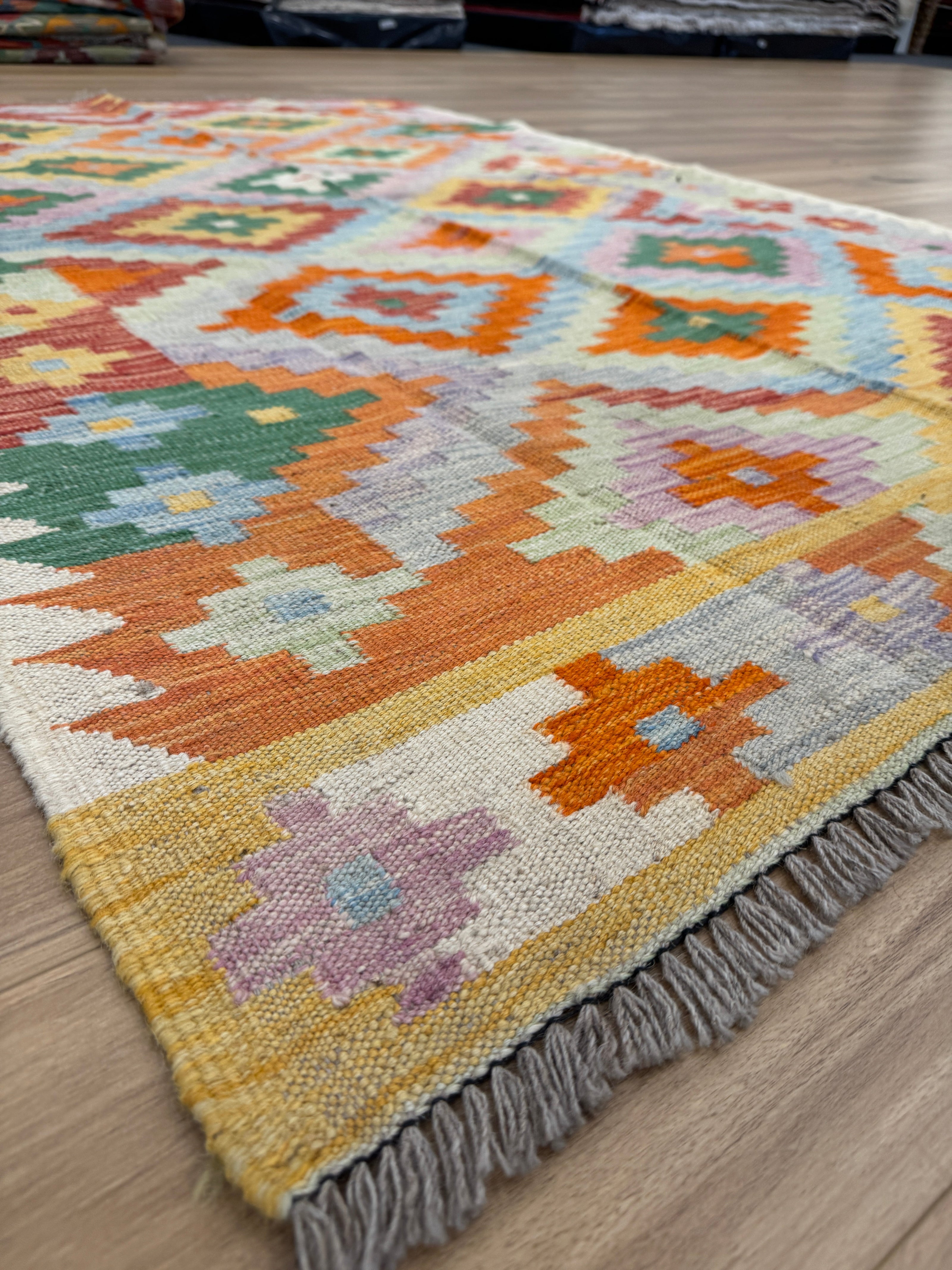 Chobi Kilim Rug - 204 cm x 138 cm