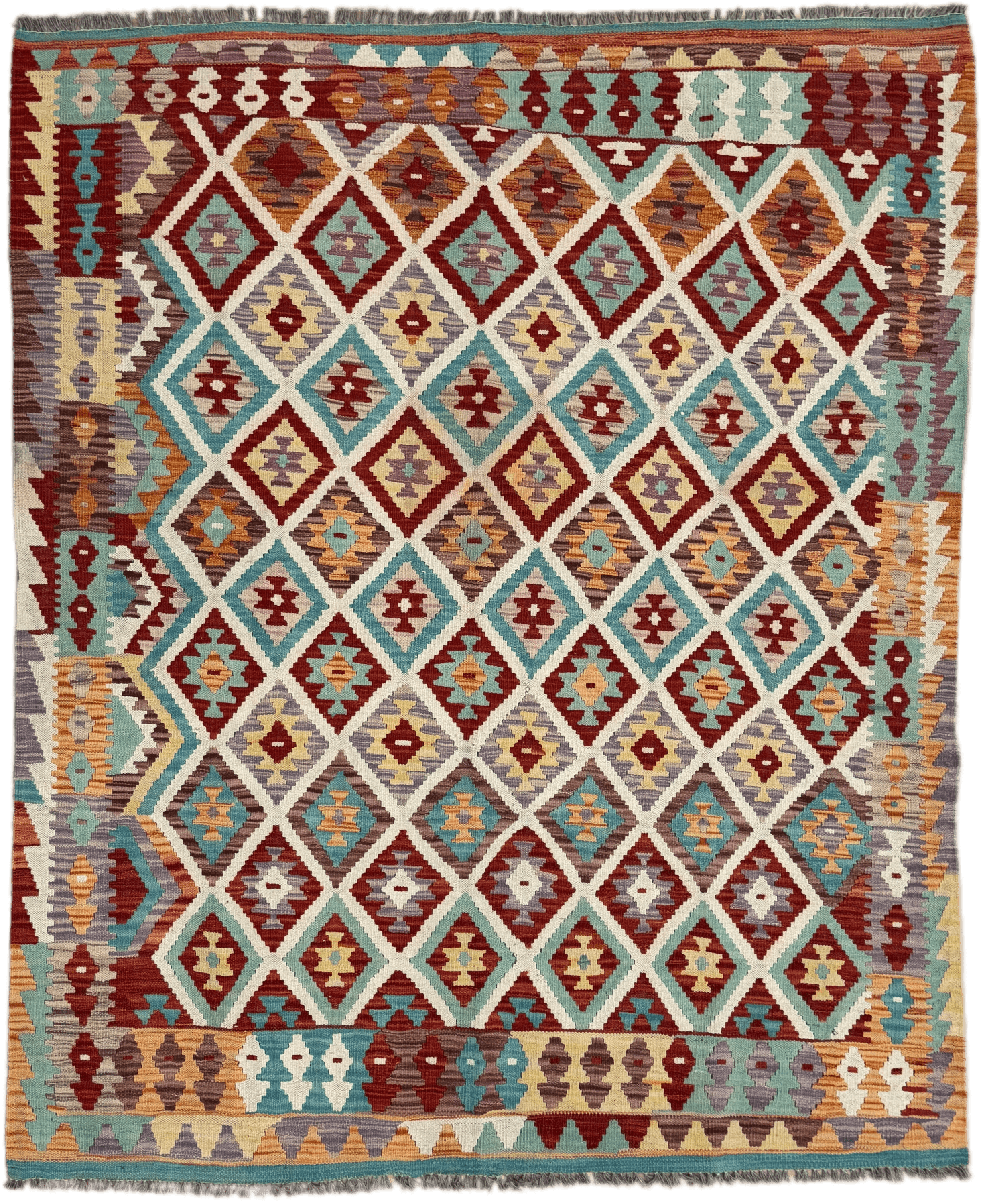 Chobi Kilim Rug - 191 cm x 156 cm