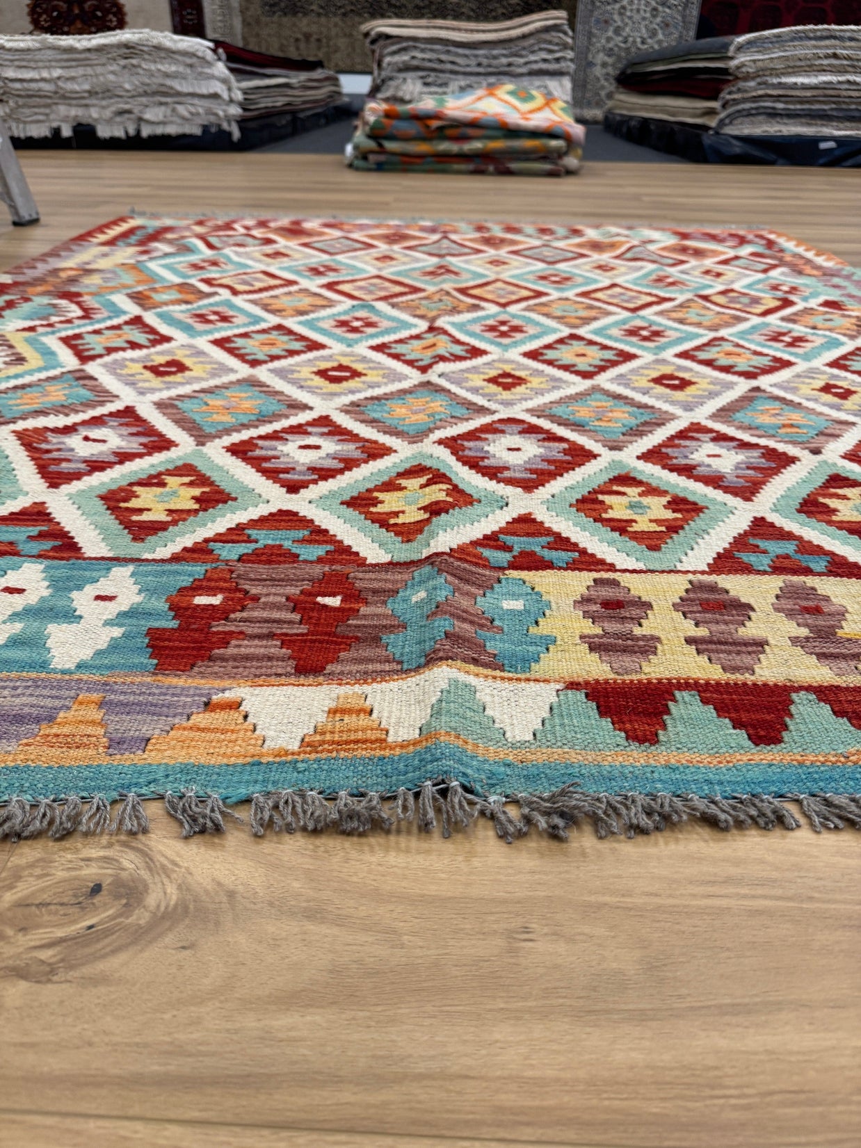 Chobi Kilim Rug - 191 cm x 156 cm