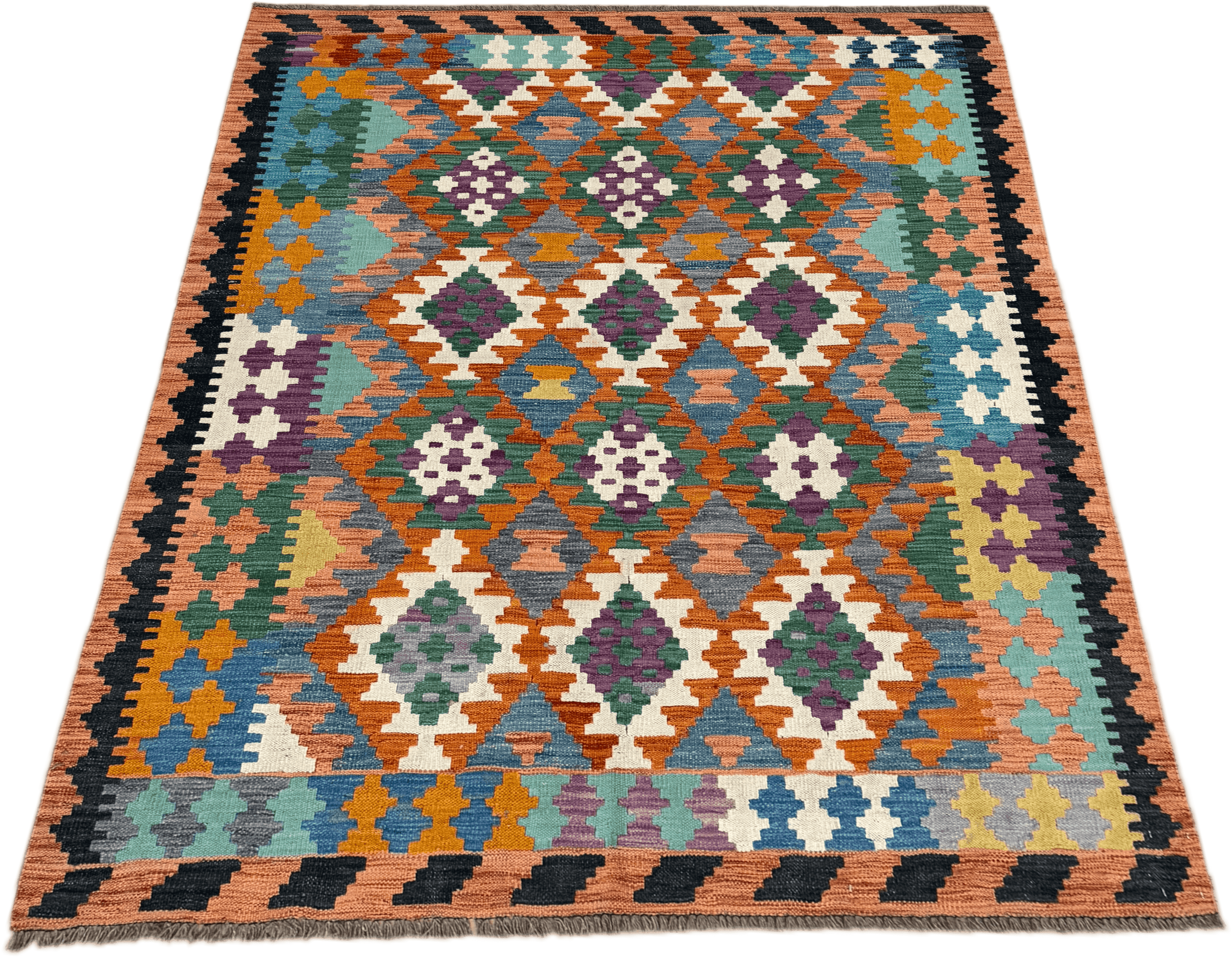 Chobi Kilim Rug - 195 cm x 153 cm