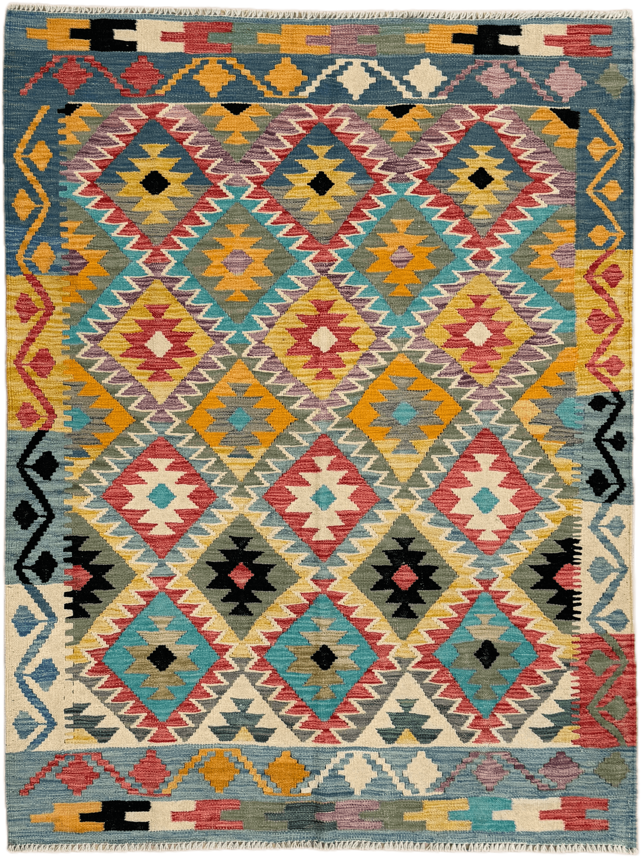 Chobi Kilim Rug - 207 cm x 155 cm