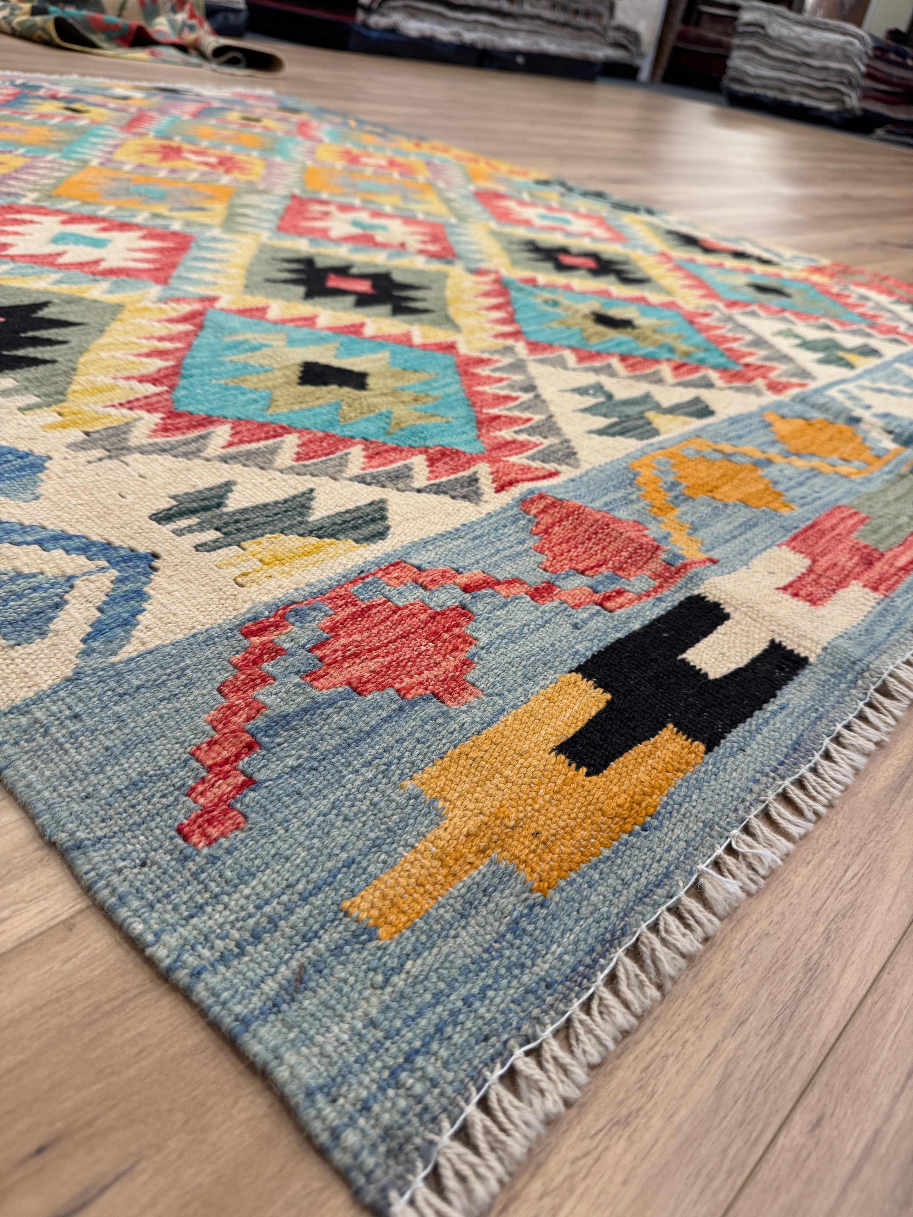 Chobi Kilim Rug - 207 cm x 155 cm