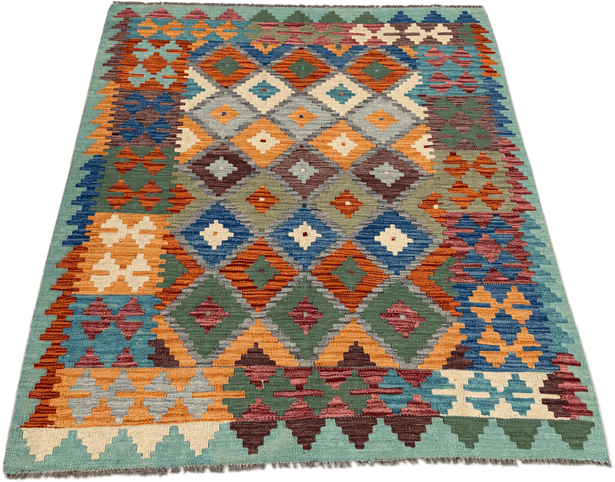 Chobi Kilim Rug - 194 cm x 155 cm