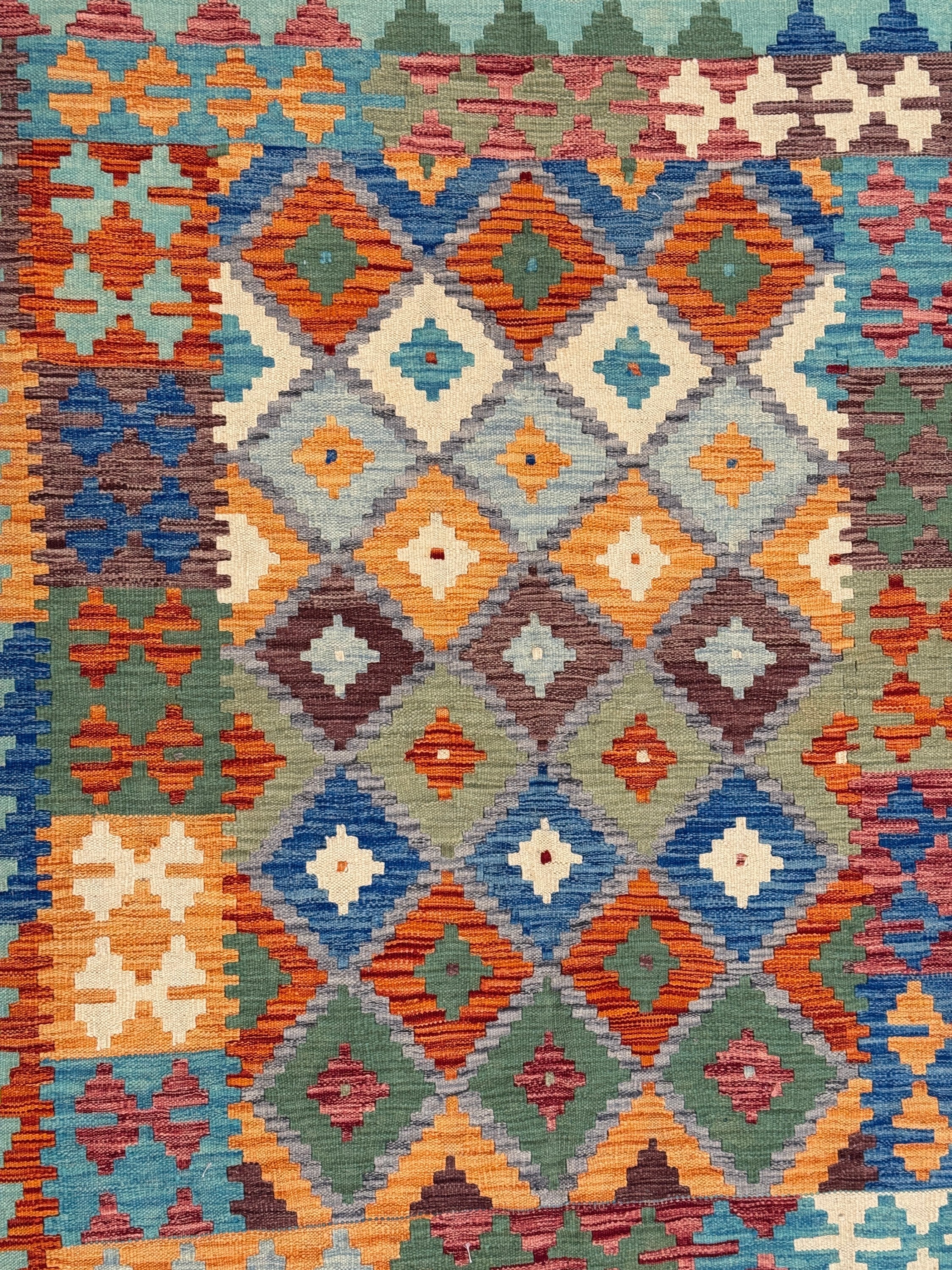 Chobi Kilim Rug - 194 cm x 155 cm