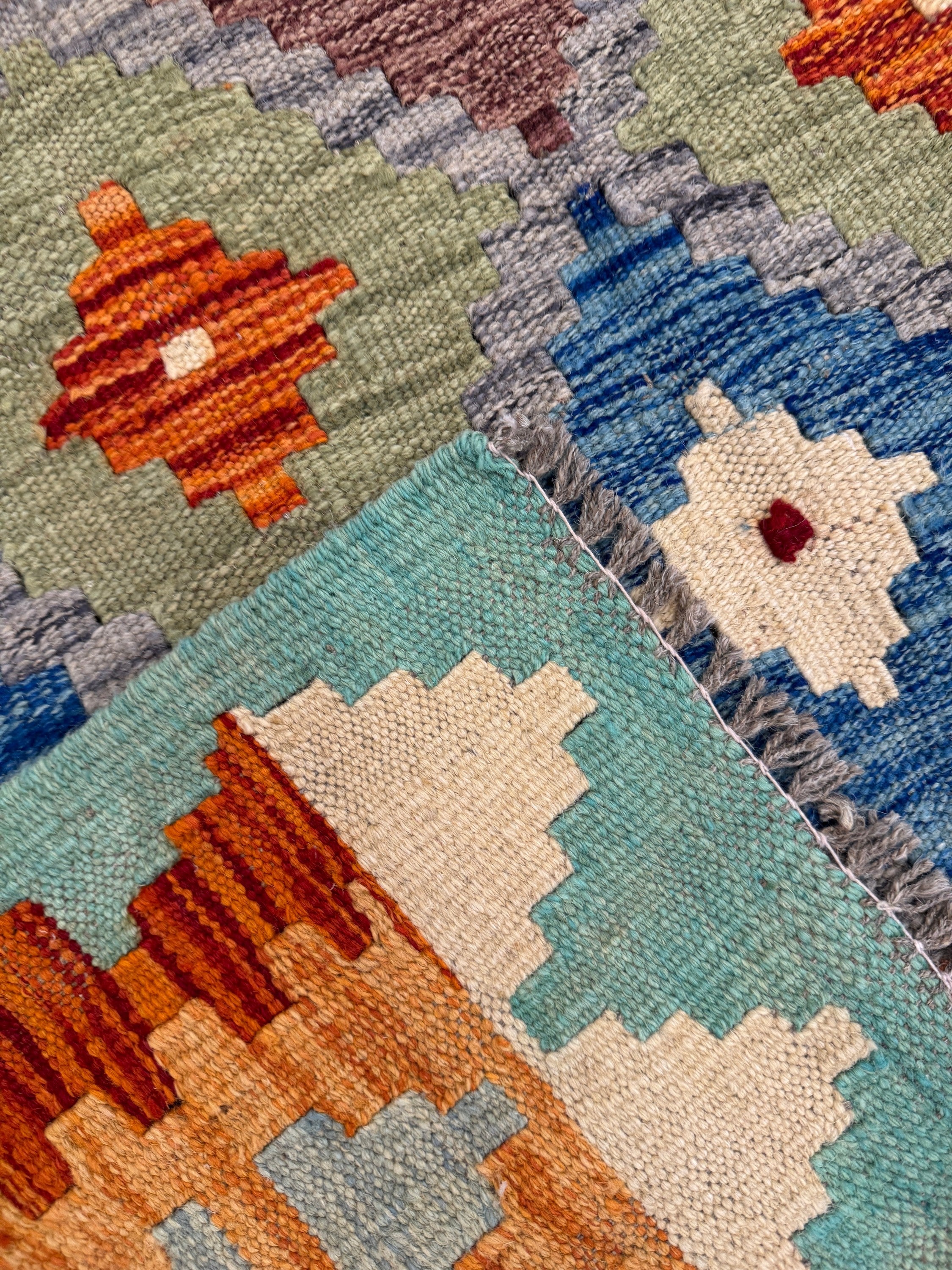 Chobi Kilim Rug - 194 cm x 155 cm