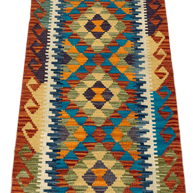Chobi Kilim Rug - 196 cm x 68 cm