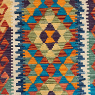Chobi Kilim Rug - 196 cm x 68 cm