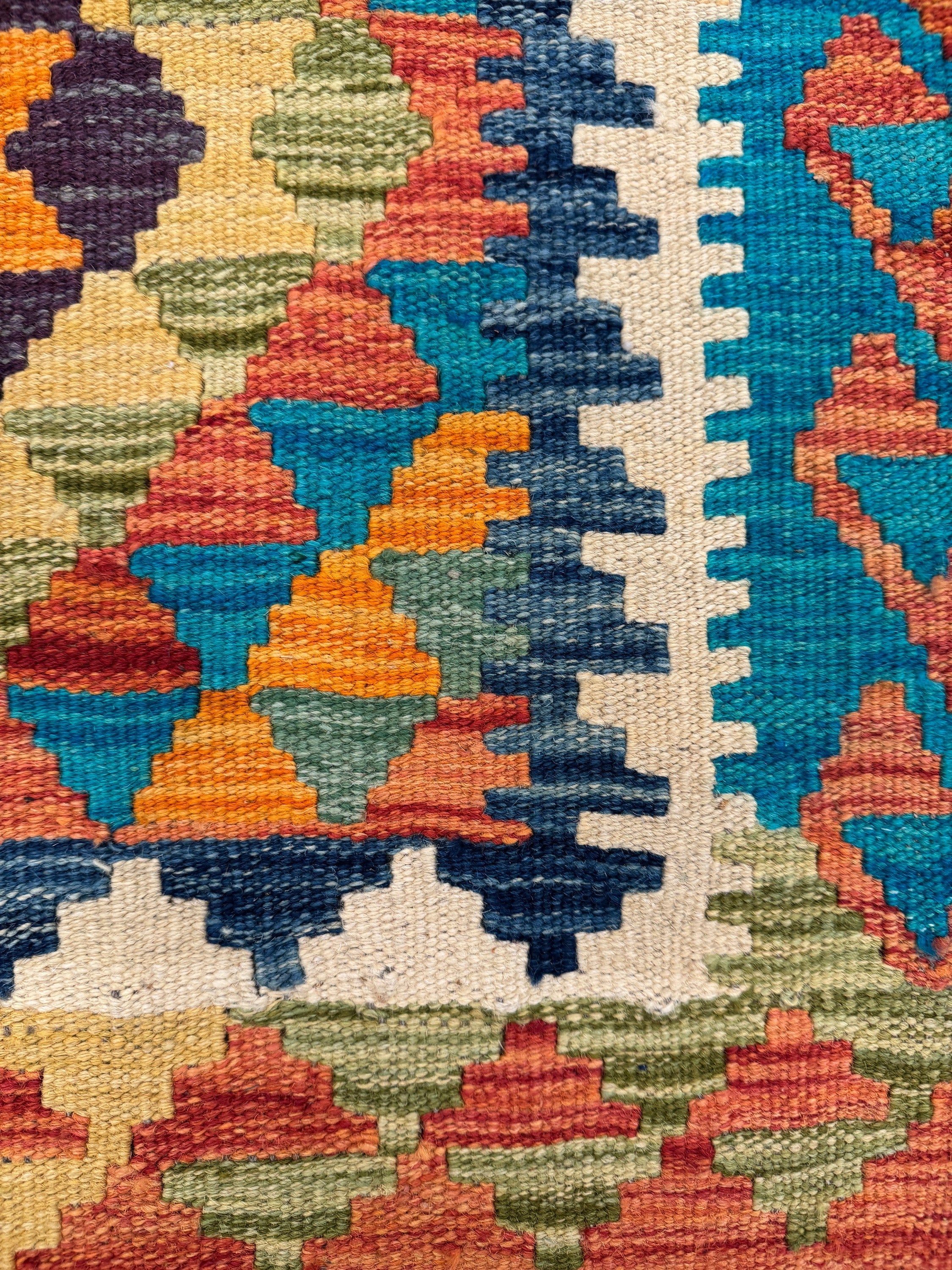 Chobi Kilim Rug - 196 cm x 68 cm