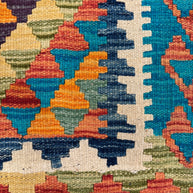 Chobi Kilim Rug - 196 cm x 68 cm