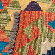 Chobi Kilim Rug - 196 cm x 68 cm