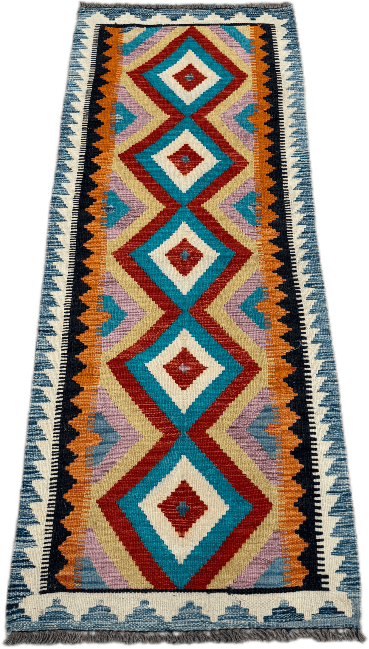 Chobi Kilim Rug - 192 cm x 67 cm