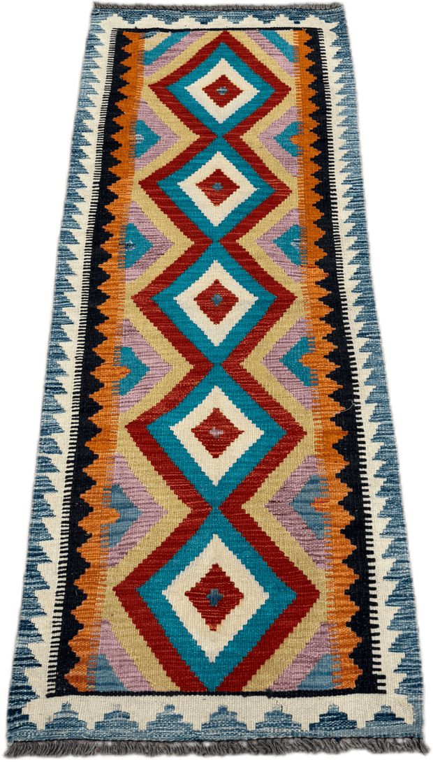 Chobi Kilim Rug - 192 cm x 67 cm