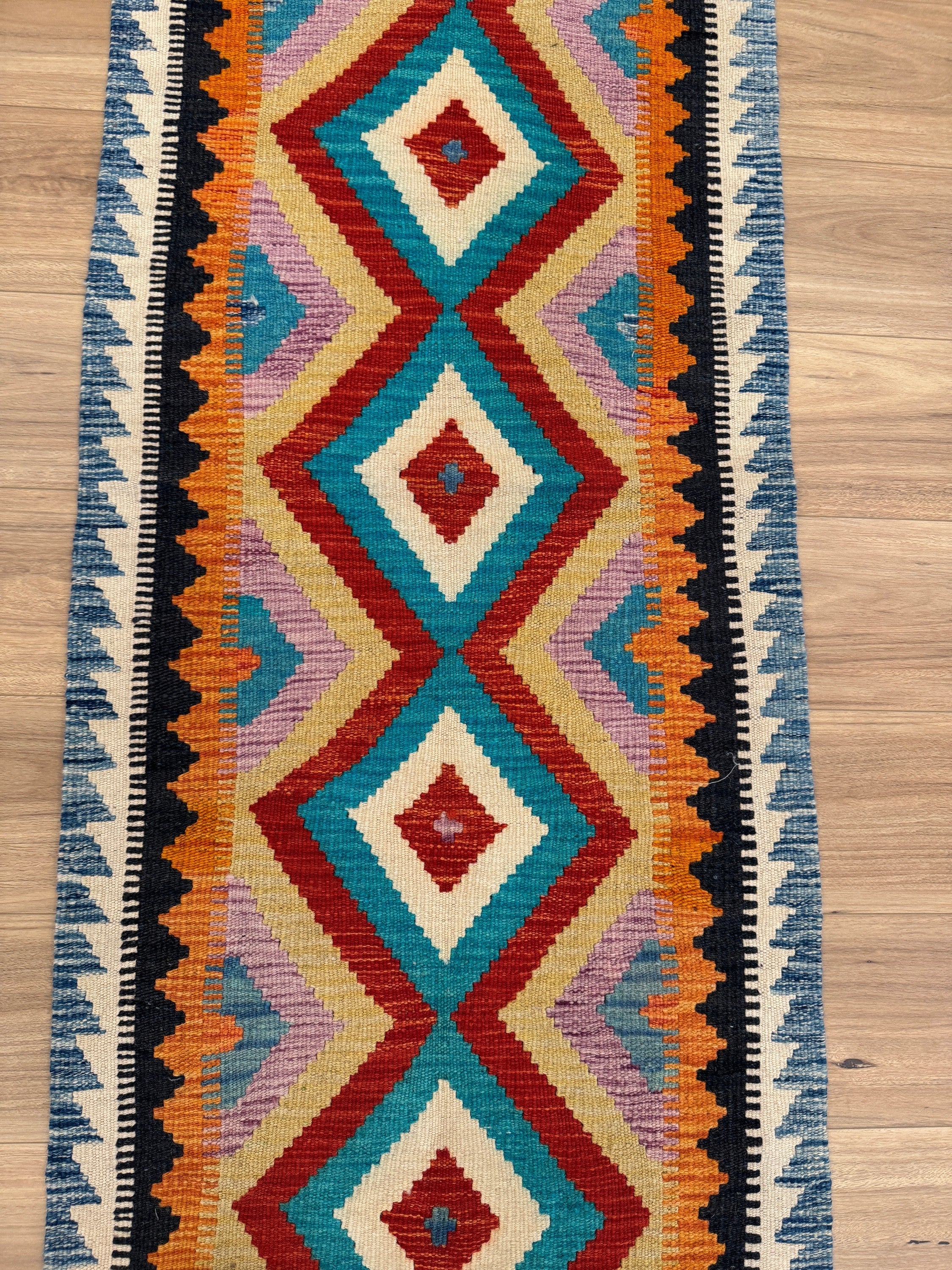 Chobi Kilim Rug - 192 cm x 67 cm
