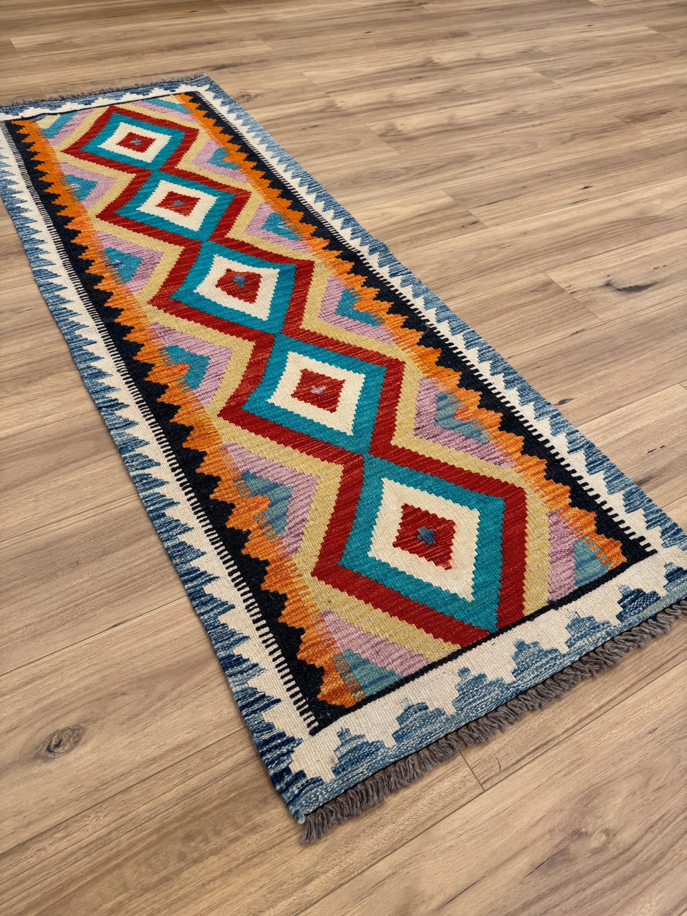 Chobi Kilim Rug - 192 cm x 67 cm