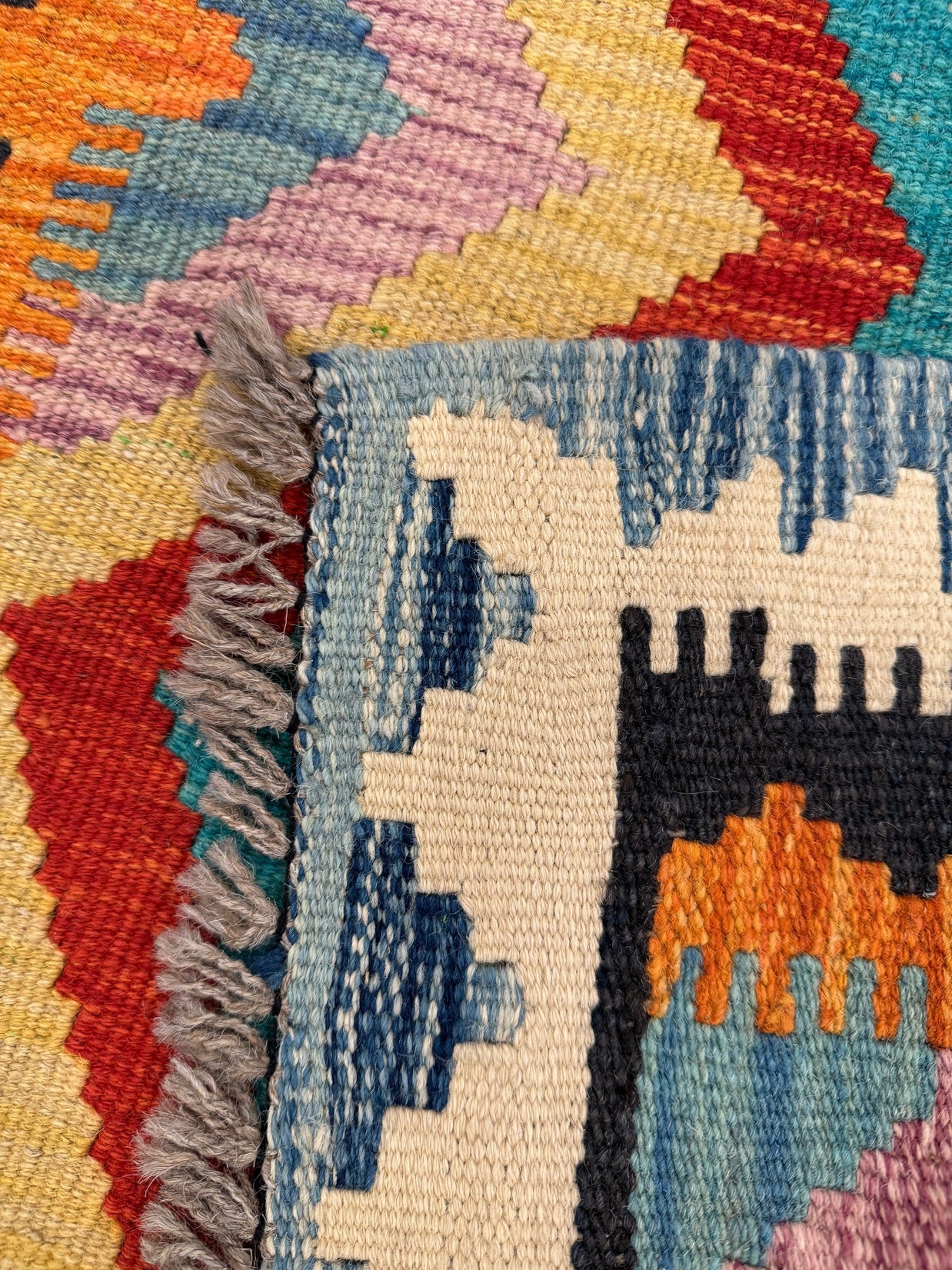 Chobi Kilim Rug - 192 cm x 67 cm