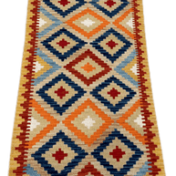 Chobi Kilim Rug - 199 cm x 66 cm