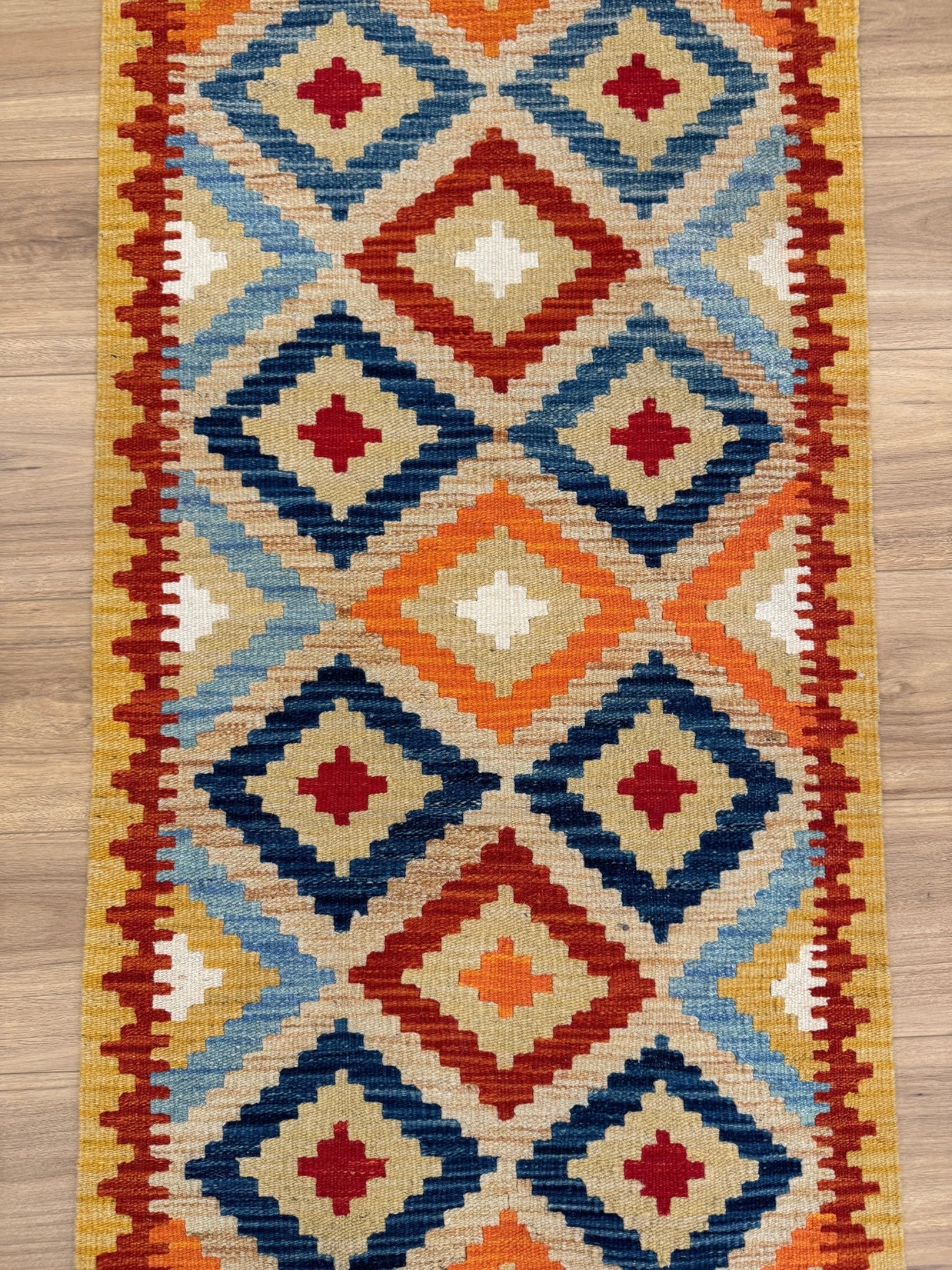 Chobi Kilim Rug - 199 cm x 66 cm
