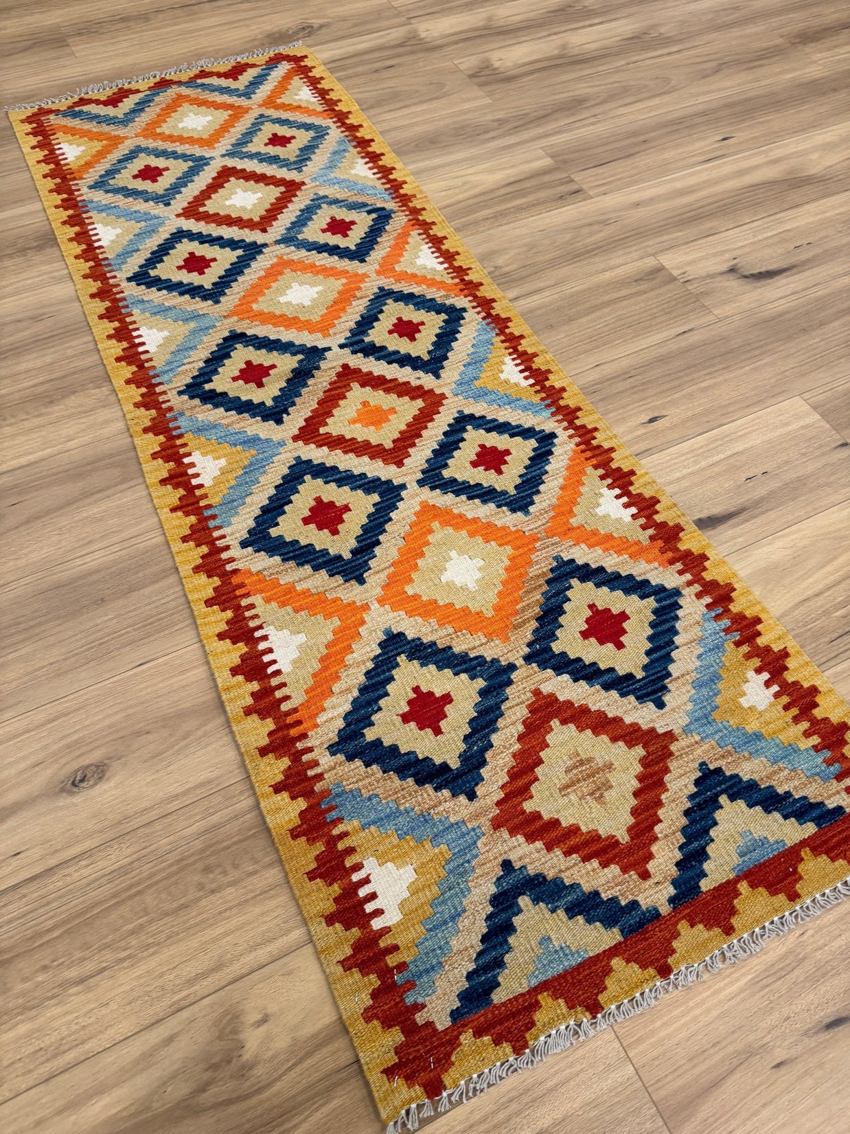 Chobi Kilim Rug - 199 cm x 66 cm