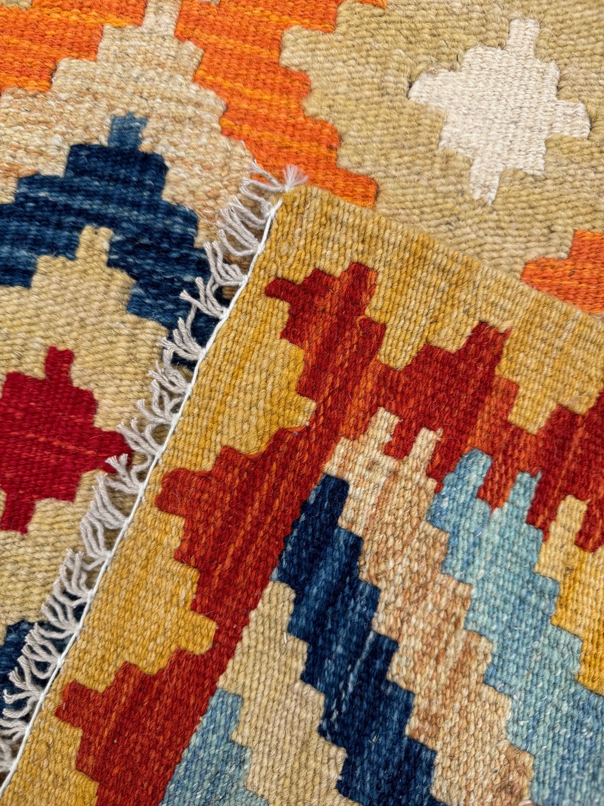 Chobi Kilim Rug - 199 cm x 66 cm