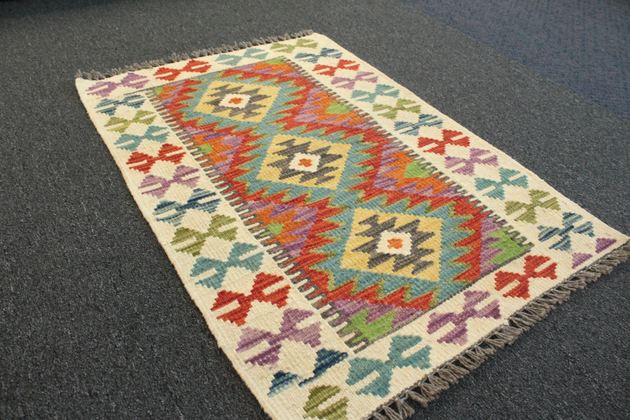 Chobi Kilim Rug  - 88 cm x 61 cm