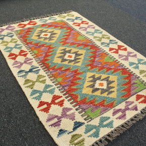 Chobi Kilim Rug  - 88 cm x 61 cm