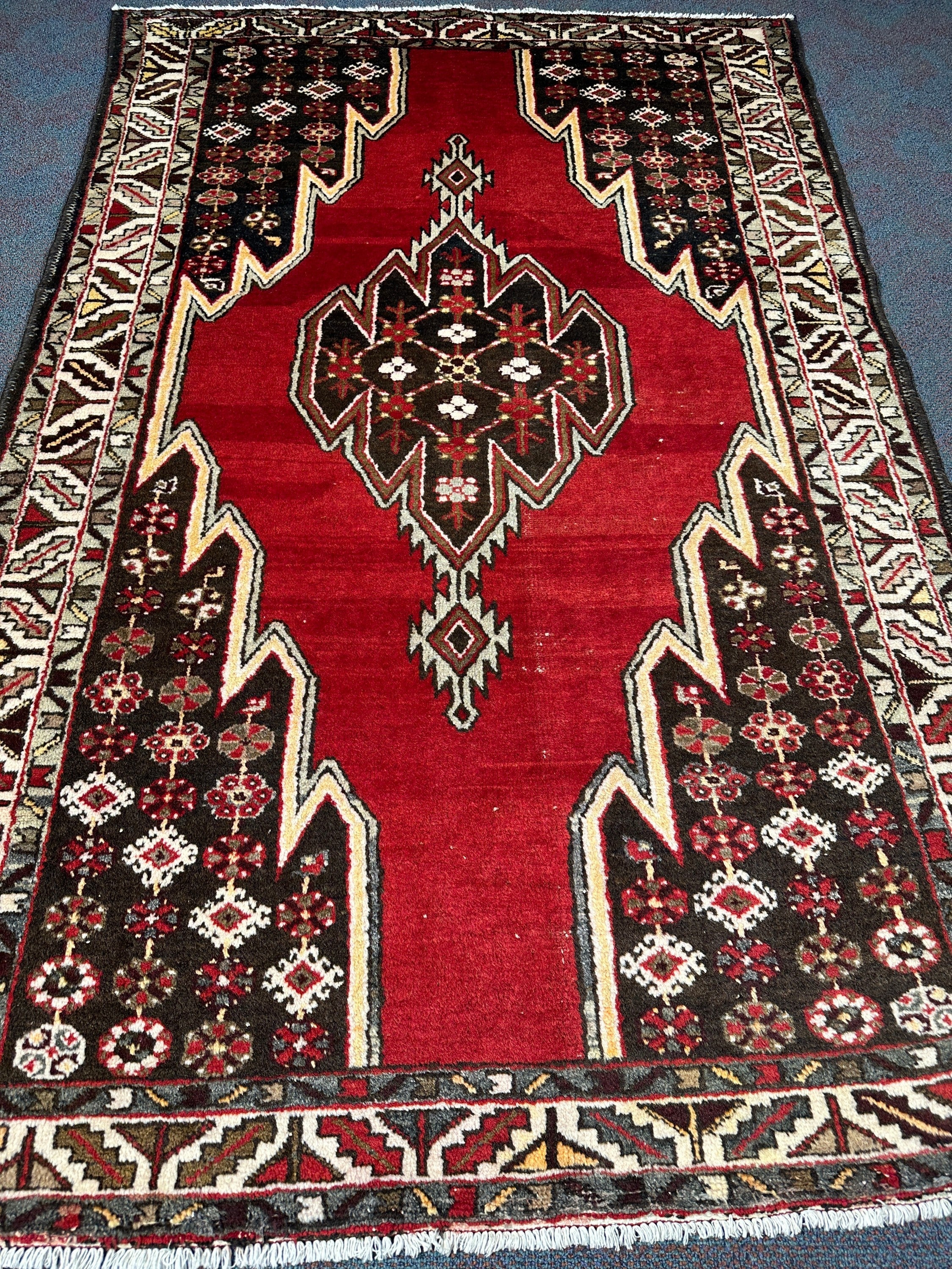 Vintage Hamadan Rug - 200 cm x 132 cm