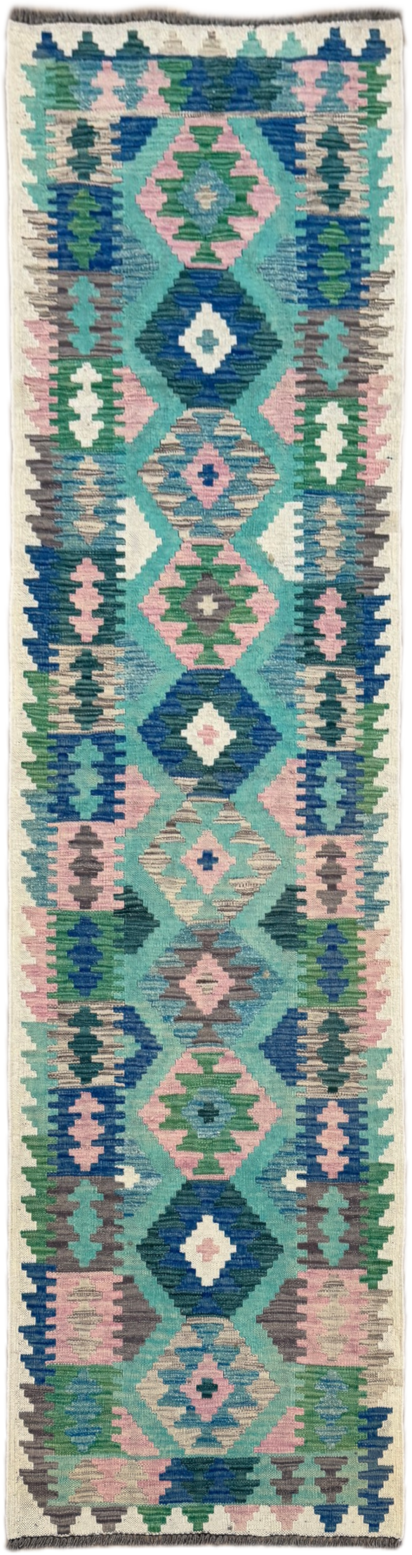 Chobi Kilim Rug - 286 cm x 76 cm