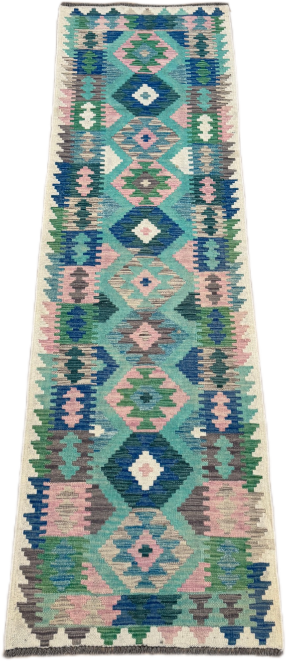 Chobi Kilim Rug - 286 cm x 76 cm