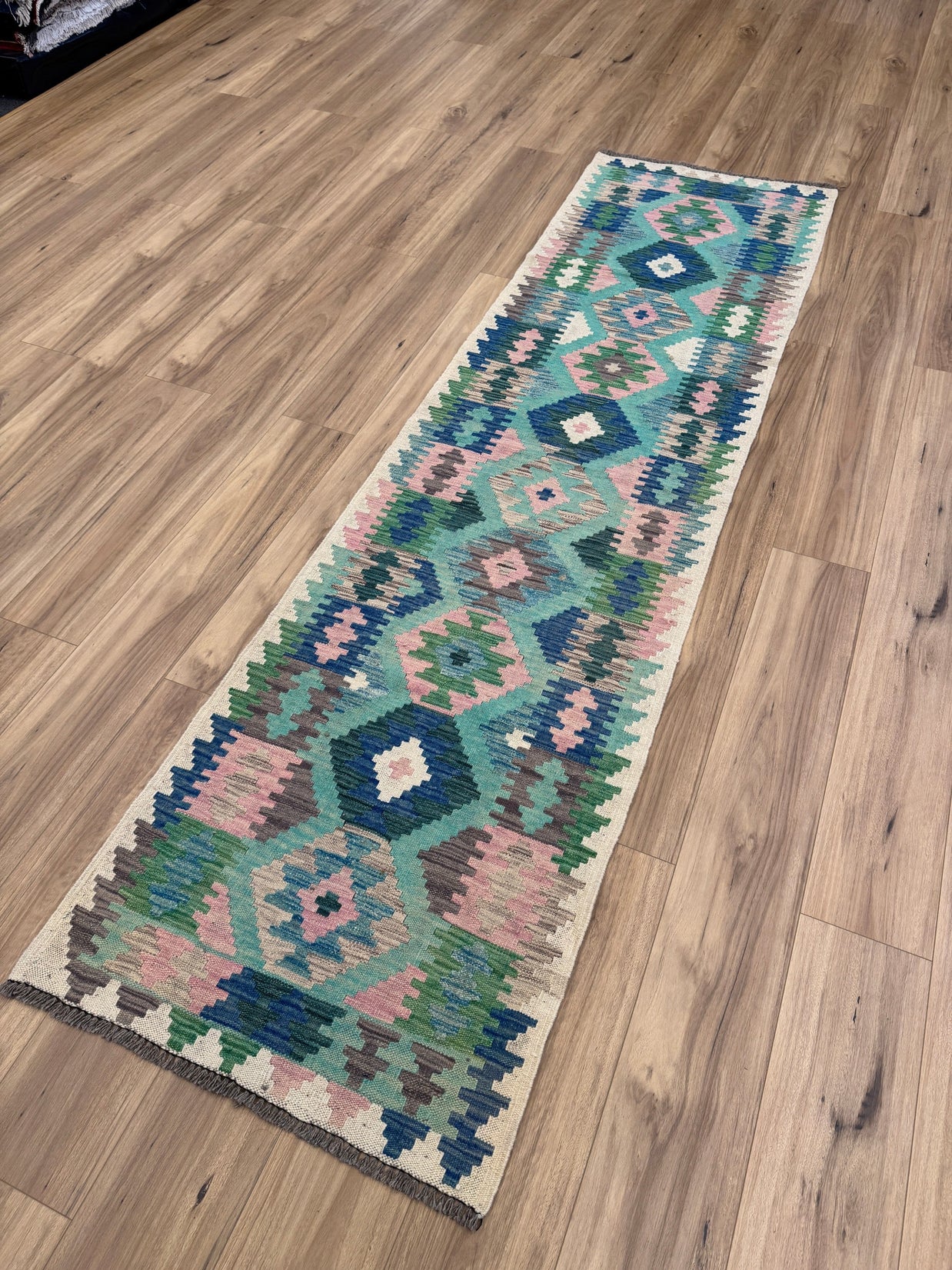 Chobi Kilim Rug - 286 cm x 76 cm