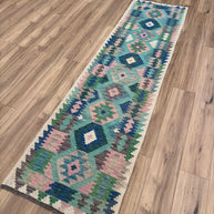 Chobi Kilim Rug - 286 cm x 76 cm
