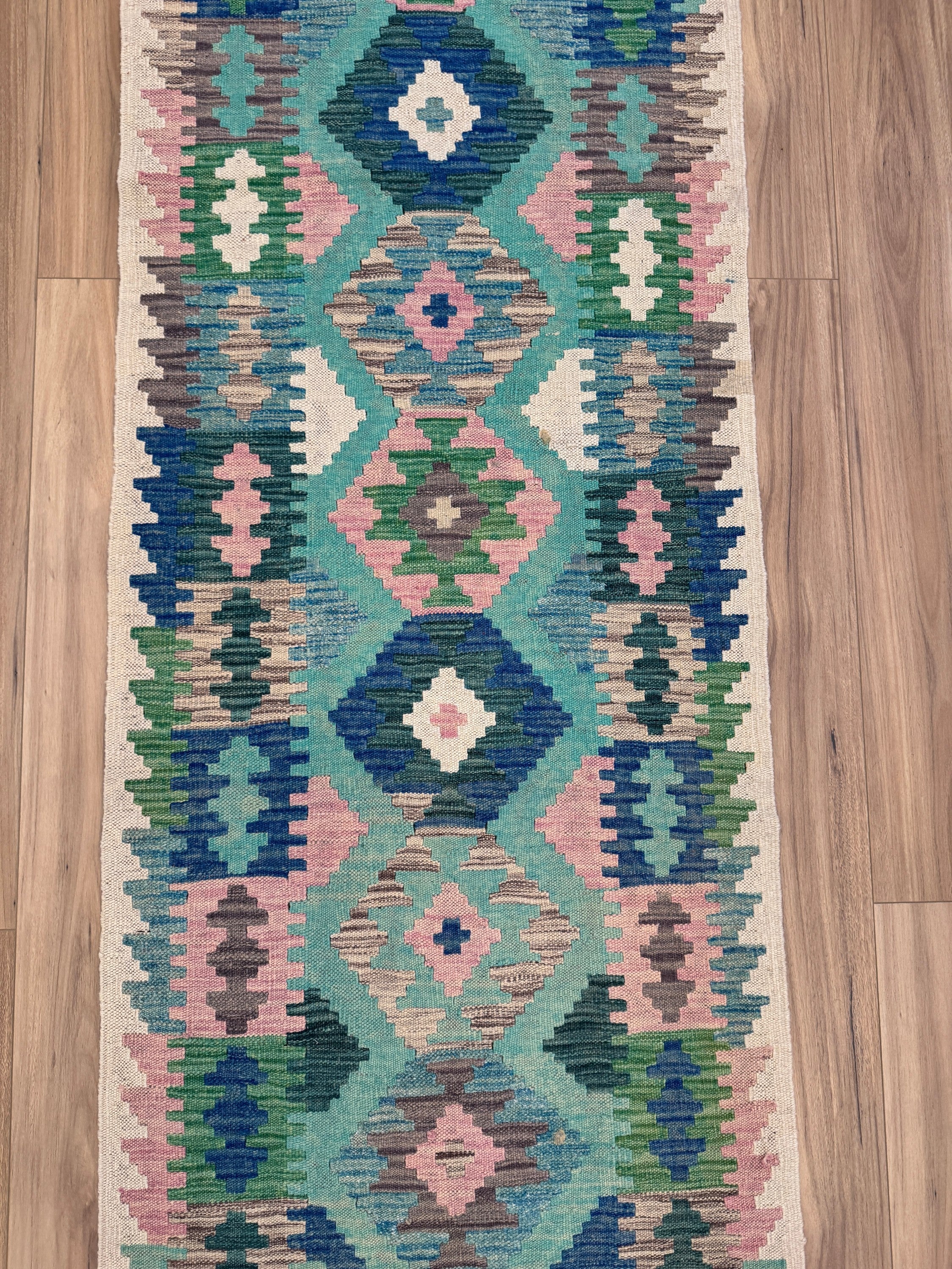 Chobi Kilim Rug - 286 cm x 76 cm