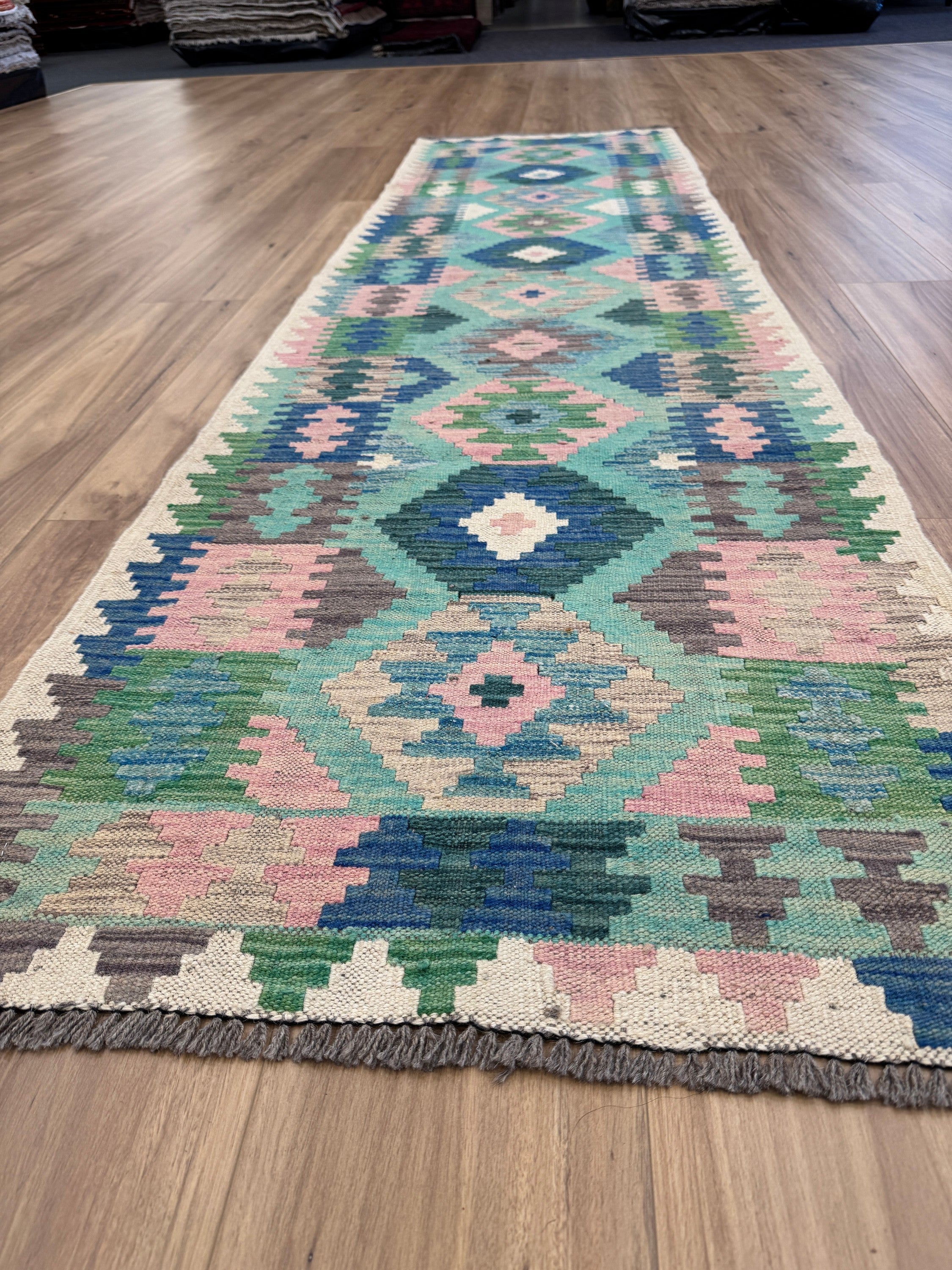 Chobi Kilim Rug - 286 cm x 76 cm