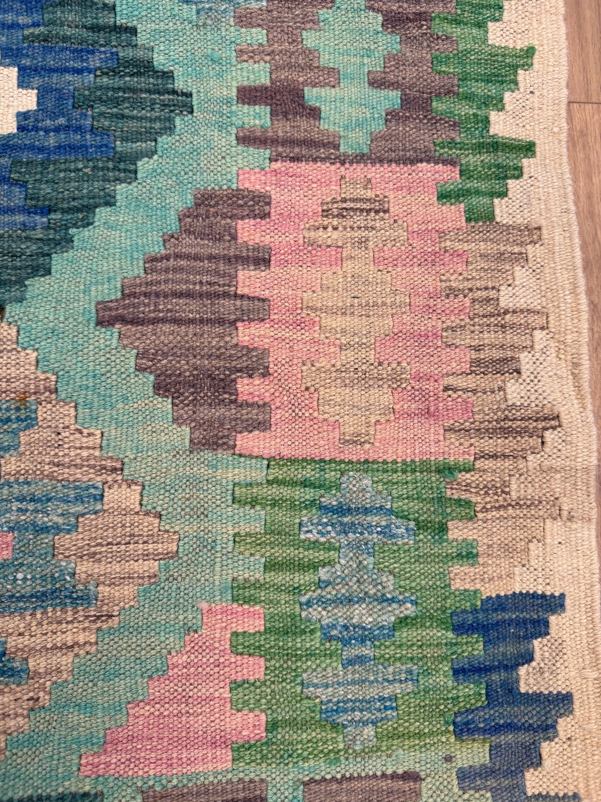 Chobi Kilim Rug - 286 cm x 76 cm