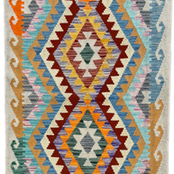 Chobi Kilim Rug - 296 cm x 82 cm