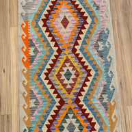 Chobi Kilim Rug - 296 cm x 82 cm