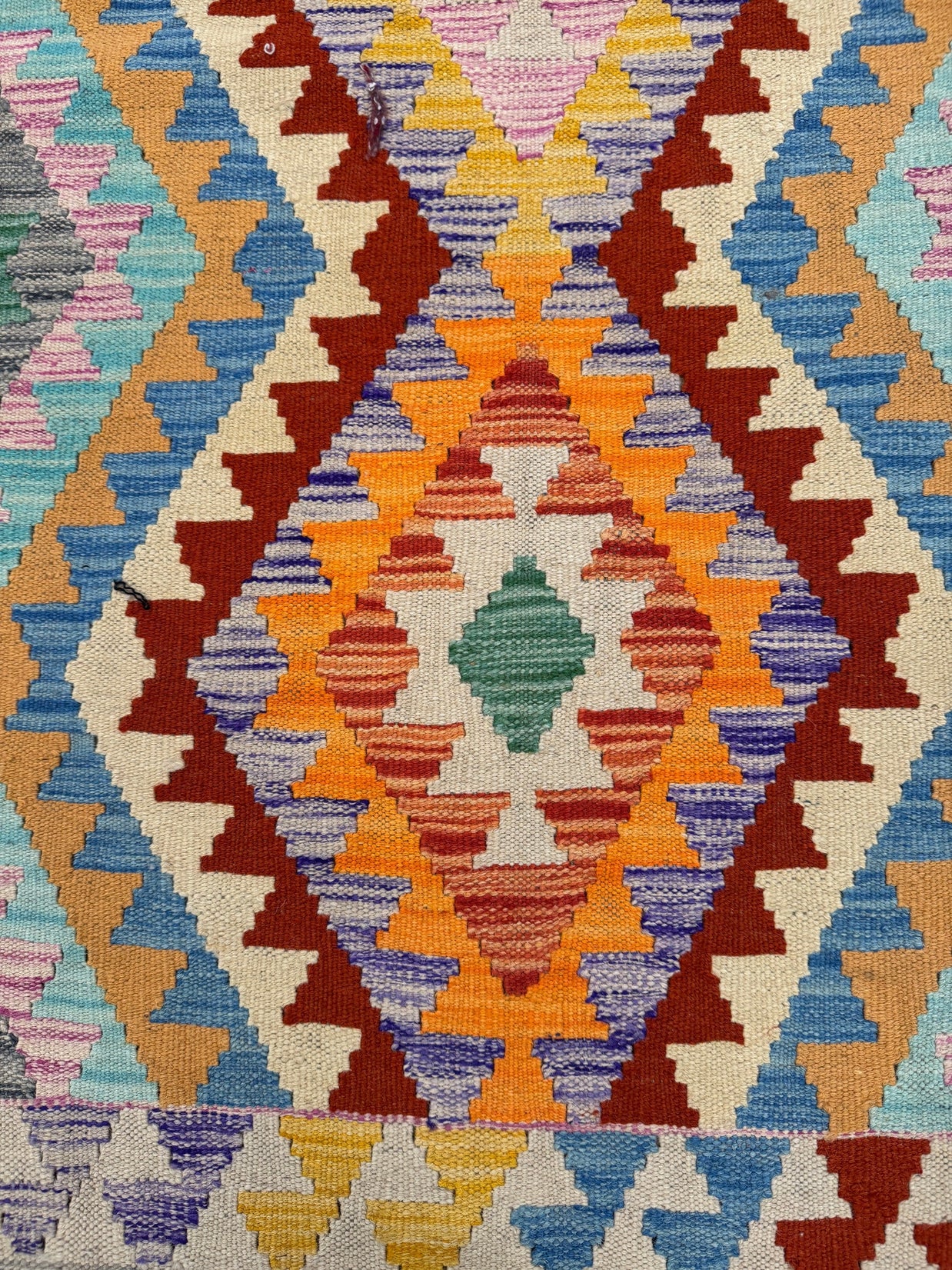 Chobi Kilim Rug - 296 cm x 82 cm