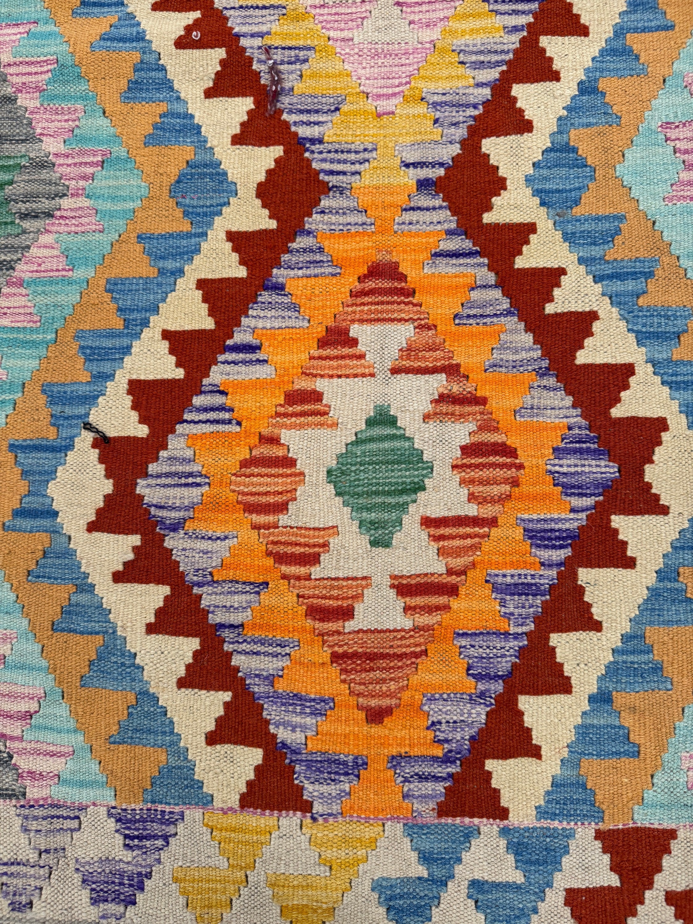 Chobi Kilim Rug - 296 cm x 82 cm