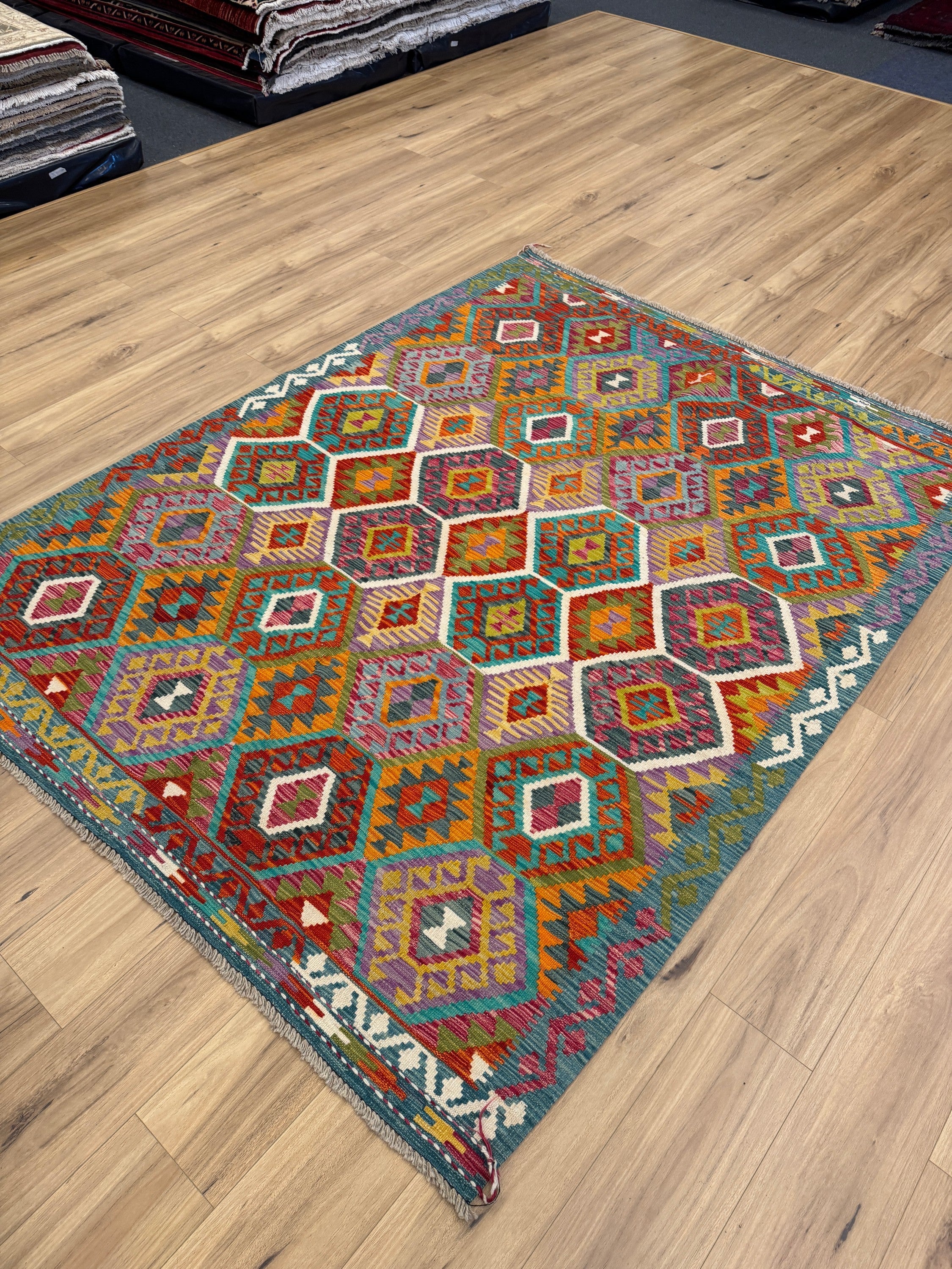Chobi Kilim Rug - 240 cm x 187 cm